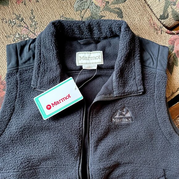 MARMOT {NWT} Wanderer High Pile Fleece Vest | Large | Black - Picture 7 of 8